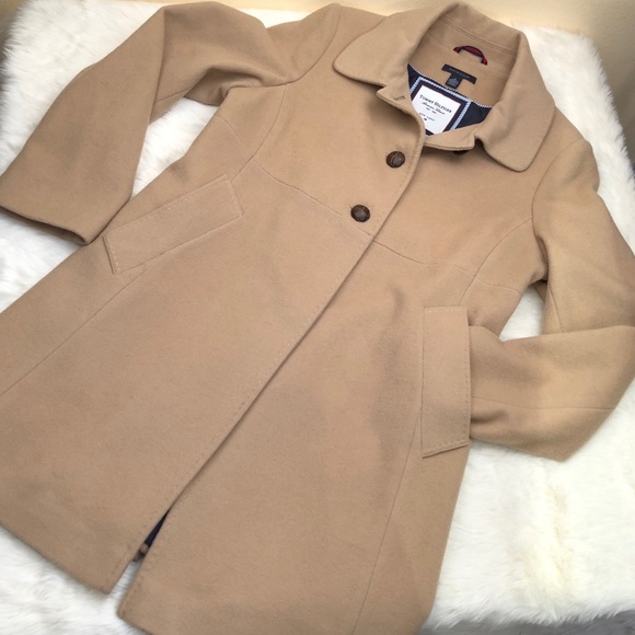 tommy hilfiger camel wool coat